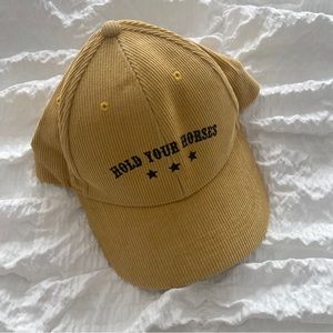 Free people Yellow Baseball Hat with Adjustable Strap